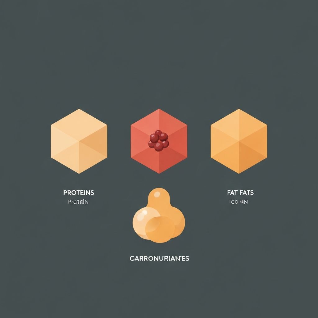 Scientific illustration of macronutrients